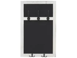 Perchero de pared MCW-C51 con pizarra, blanco, shabby