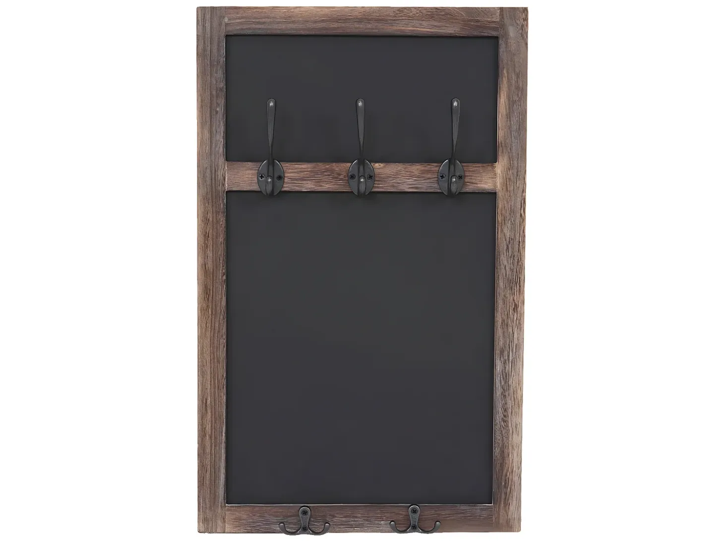 Perchero de pared MCW-C51 con pizarra, marrón, shabby