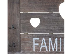 Perchero de pared MCW-C89 Family, estilo shabby chic, marrón, desgastado