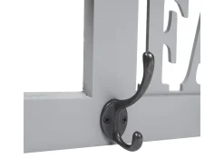 Perchero de pared MCW-C60 Family Shabby look, gris-azul