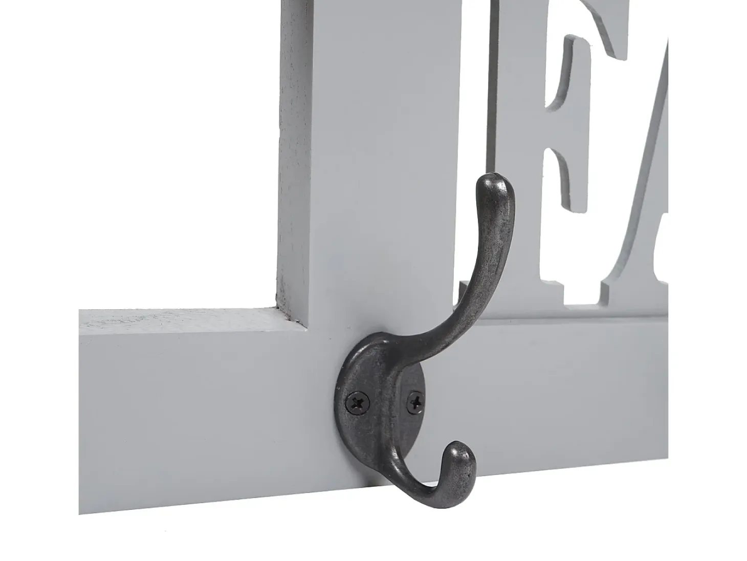 Perchero de pared MCW-C60 Family Shabby look, gris-azul