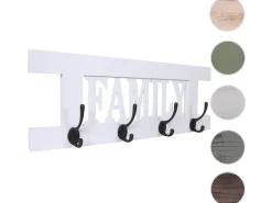 Perchero de pared MCW-C60 Family Shabby look, lacado blanco