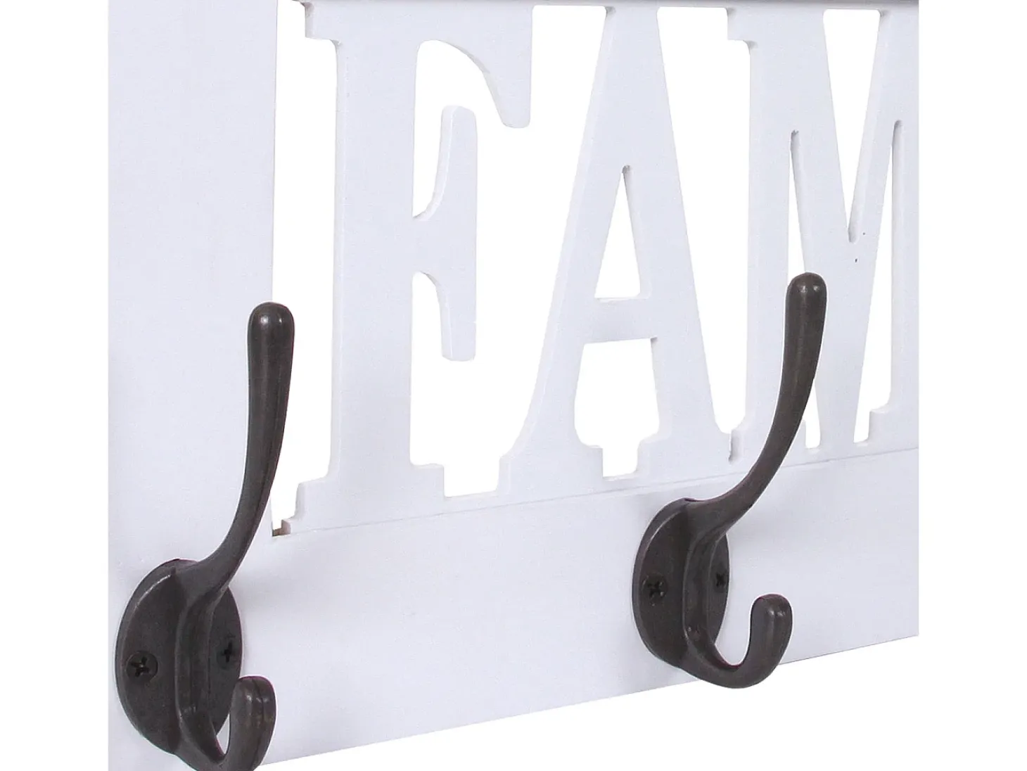 Perchero de pared MCW-C60 Family Shabby look, lacado blanco