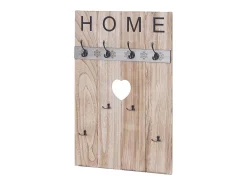 Perchero de pared MCW-C89 Home Shabby-Look, marrón natural