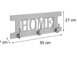 Perchero de pared MCW-C60 Shabby (2 piezas), blanco, shabby