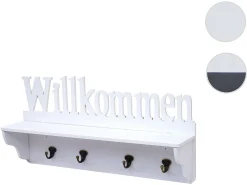 Perchero de pared MCW-D41 Welcome 4 ganchos, blanco