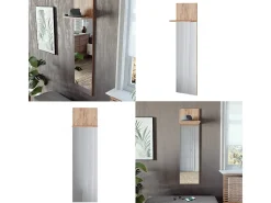 Perchero de pared roble dorado 36x21.6x135 siri