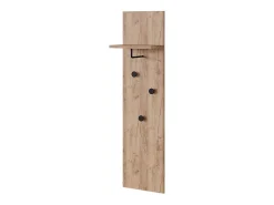 Perchero de pared roble dorado 36x21.6x135 siri