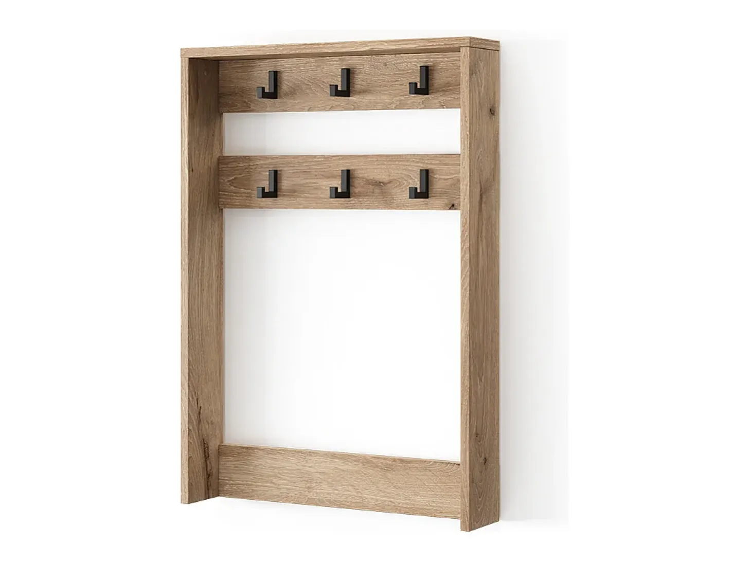 Perchero de pared roble vikingo 60x12.1x85 eliza