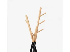 Perchero de pie moderno estilo escandinavo madera metal negro Zavest
