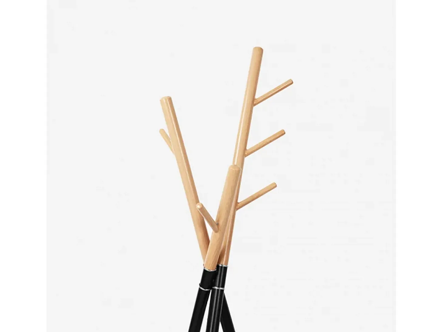 Perchero de pie moderno estilo escandinavo madera metal negro Zavest