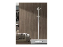 Perchero mod. 402 lacado en color blanco, 180 cm(alto)37 cm(ancho)37 cm(largo)
