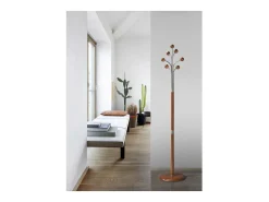 Perchero moderno mod. 426 herrajes cromo satinado lacado cerezo, 189 cm(alto)37 cm(ancho)