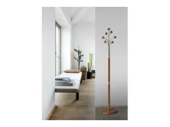 Perchero moderno mod. 426 herrajes cromo satinado lacado cerezo, 189 cm(alto)37 cm(ancho)