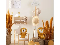 Perchero Pie Nube Infantil 35 cm Melamina Diseño Blanco y Roble