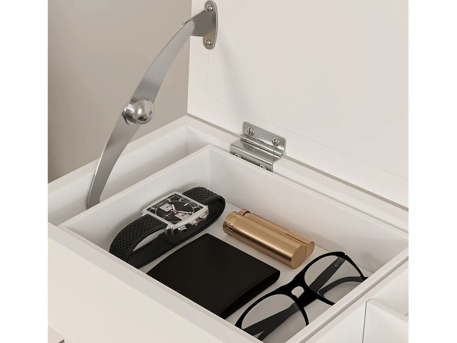 Perchero portátil con almacenaje, diseño multifuncional, MDF y madera maciza, blanco (44x36,5x110 cm)