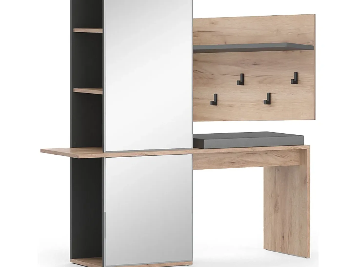 Perchero roble dorado 120x40x190 adeline