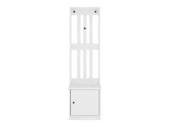 Perchero SANDNES blanco 45x40x159,5 cm madera maciza de pino