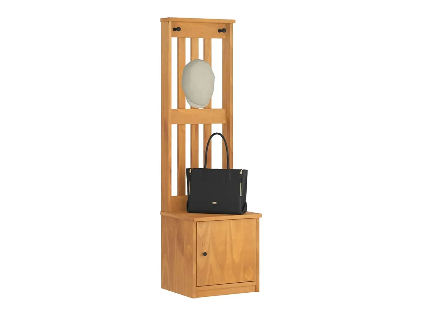 Perchero SANDNES 45x40x159,5 cm madera maciza de pino
