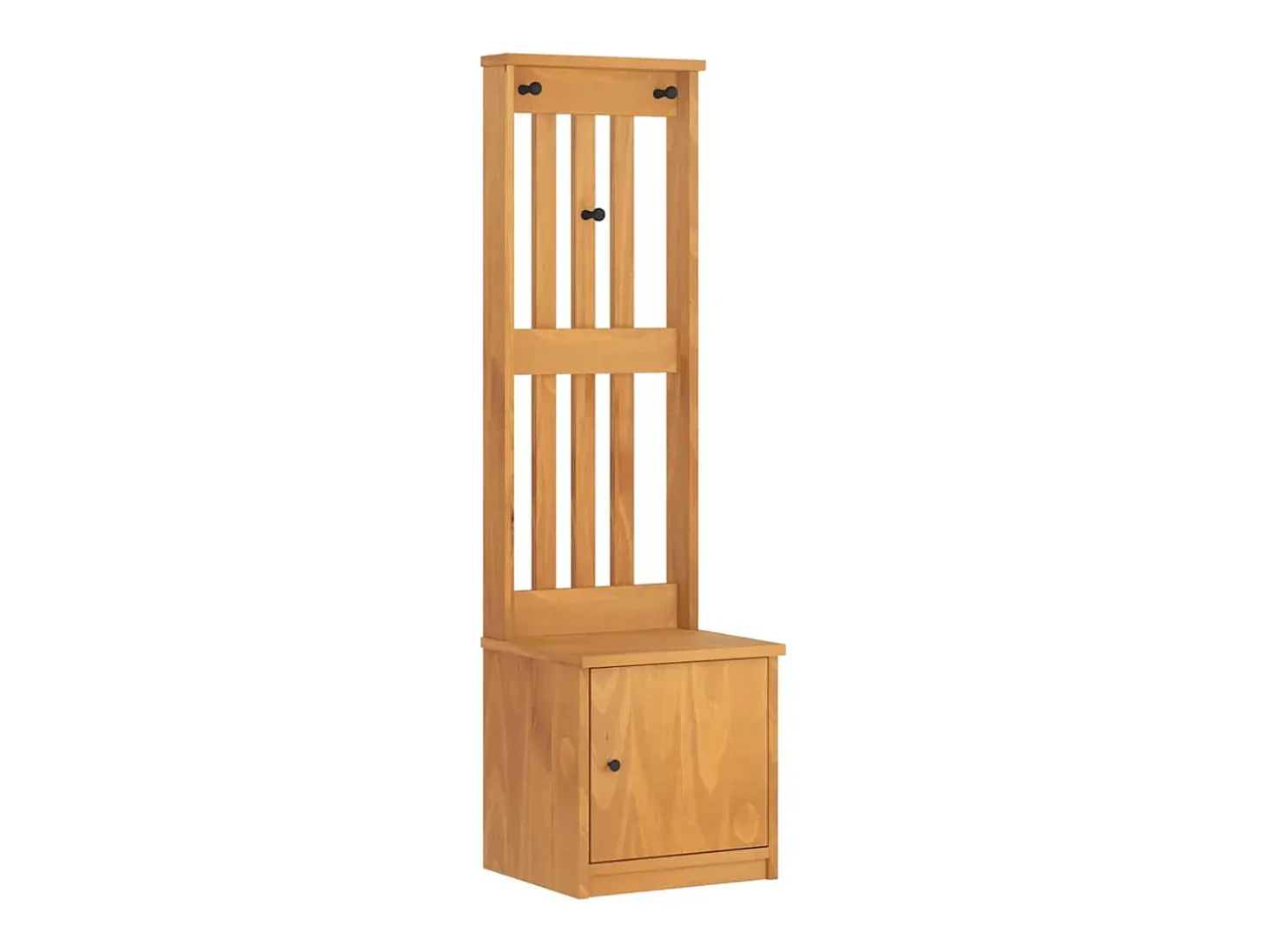 Perchero SANDNES 45x40x159,5 cm madera maciza de pino