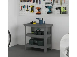 Prolenta Premium - Banco de trabajo de madera maciza de pino gris 78,5x50x80 cm