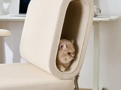 PRÈS - Sillón con Niche Integrada para Gatos, Ergonómico y Resistente a los Arañazos - Para Oficina en Casa y Sala de Estar