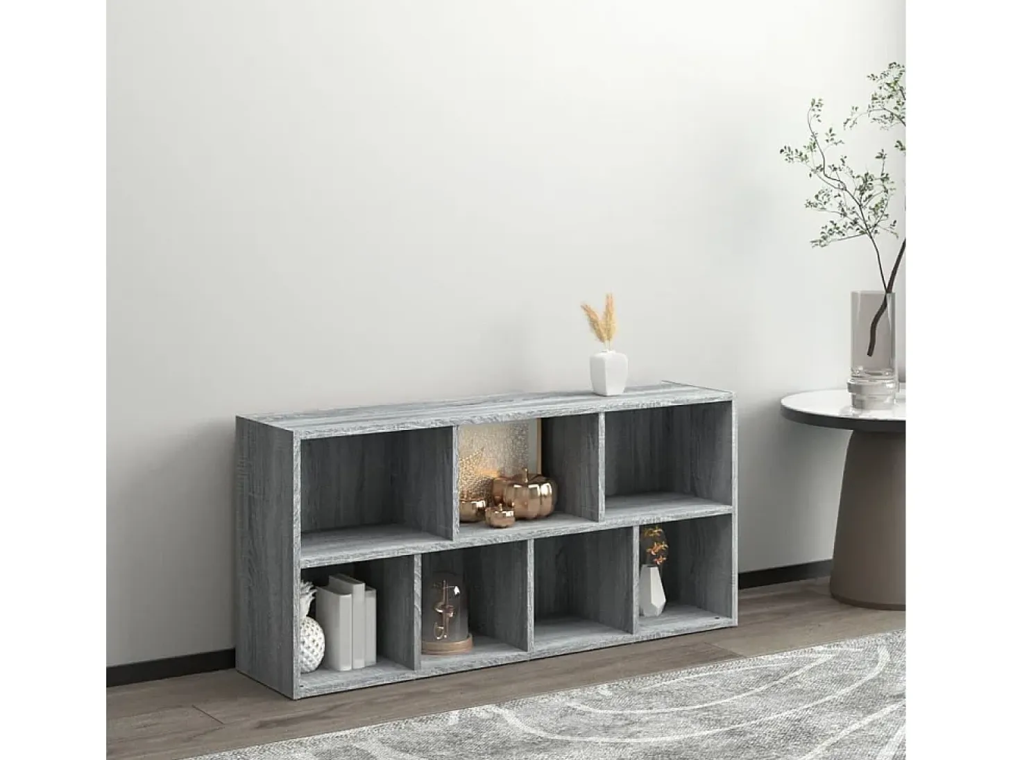 Puurs Estantería color gris Sonoma 50x25x106 cm