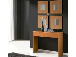 Recibidor Consola 4 Espejos Lupe 100x76x30cm Cerezo
