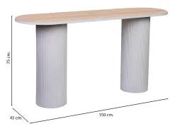 Recibidor de madera blanco