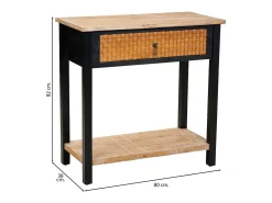 Recibidor de madera con 1 cajon y 1 balda