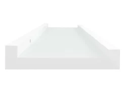 Repisa para marcos de fotos 2 uds MDF blanco 40x9x3 cm ES708282
