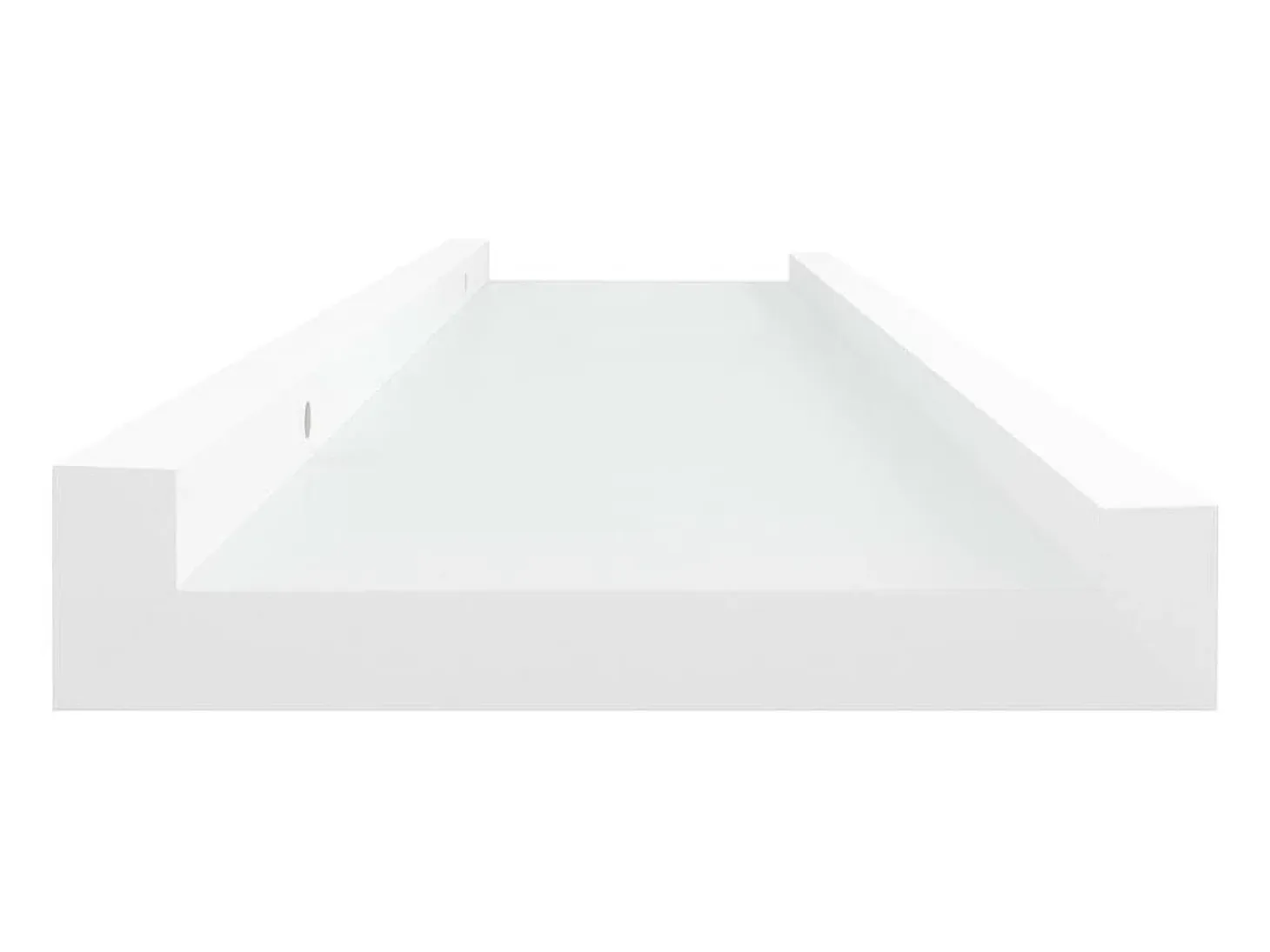 Repisa para marcos de fotos 2 uds MDF blanco 40x9x3 cm ES708282