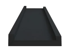 Repisa para marcos de fotos 2 uds MDF negro 40x9x3 cm ES624549