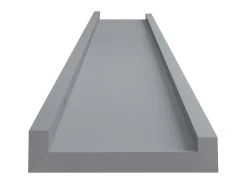 Repisa para marcos de fotos 2 uds MDF gris 80x9x3 cm ES651874
