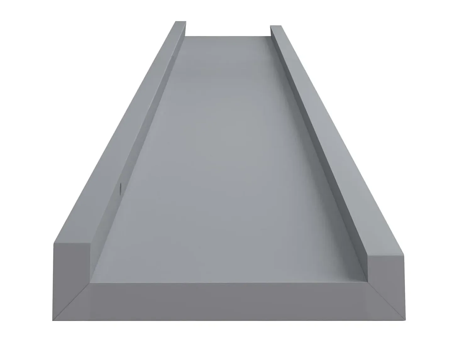 Repisa para marcos de fotos 2 uds MDF gris 80x9x3 cm ES651874