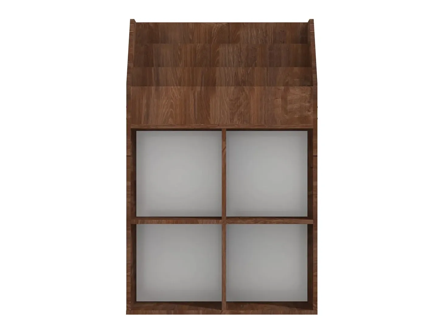 Revistero niños madera contrachapada marrón roble 71x30x114 cm