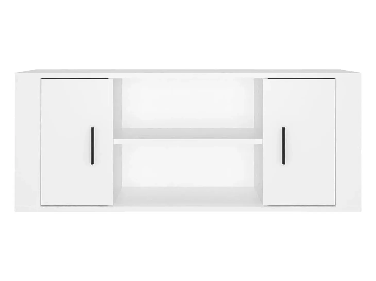 Åse Kristine Mueble para TV madera contrachapada blanco 100x35x40 cm