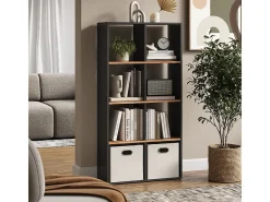 Separador de ambientes antracita/roble dorado 143x29x72 scutum
