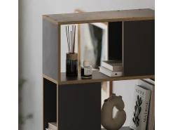 Separador de ambientes antracita/roble 60x24x186 eneos