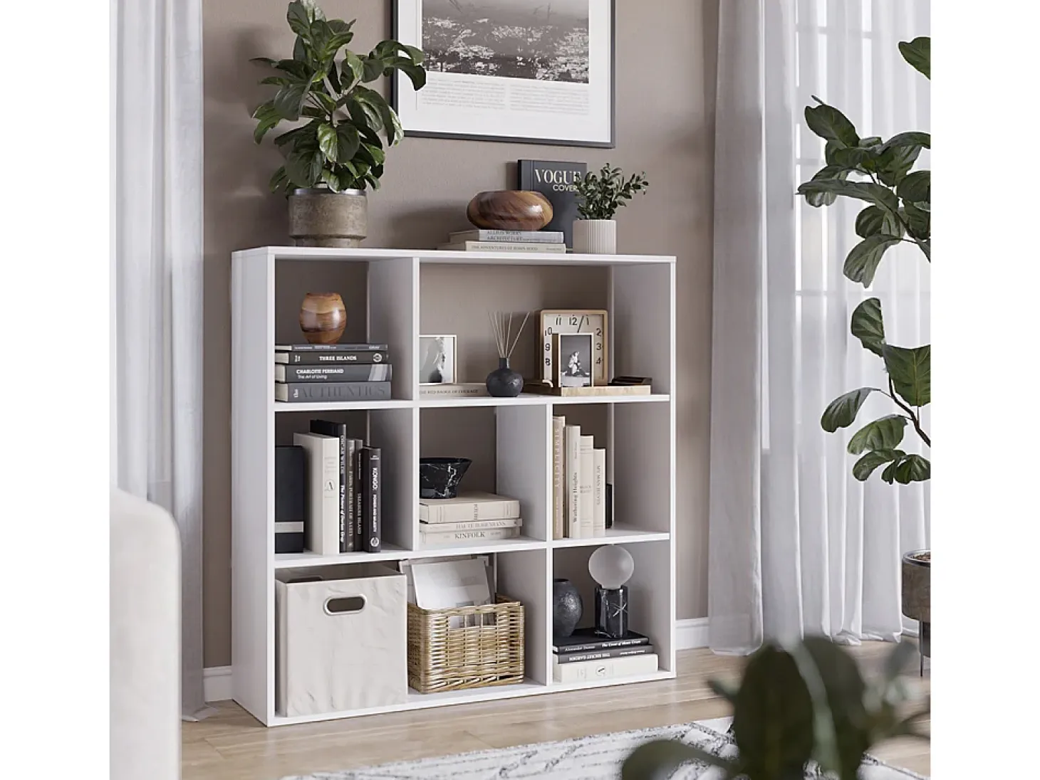 Separador de ambientes blanco 107.2x29x107.8 nove