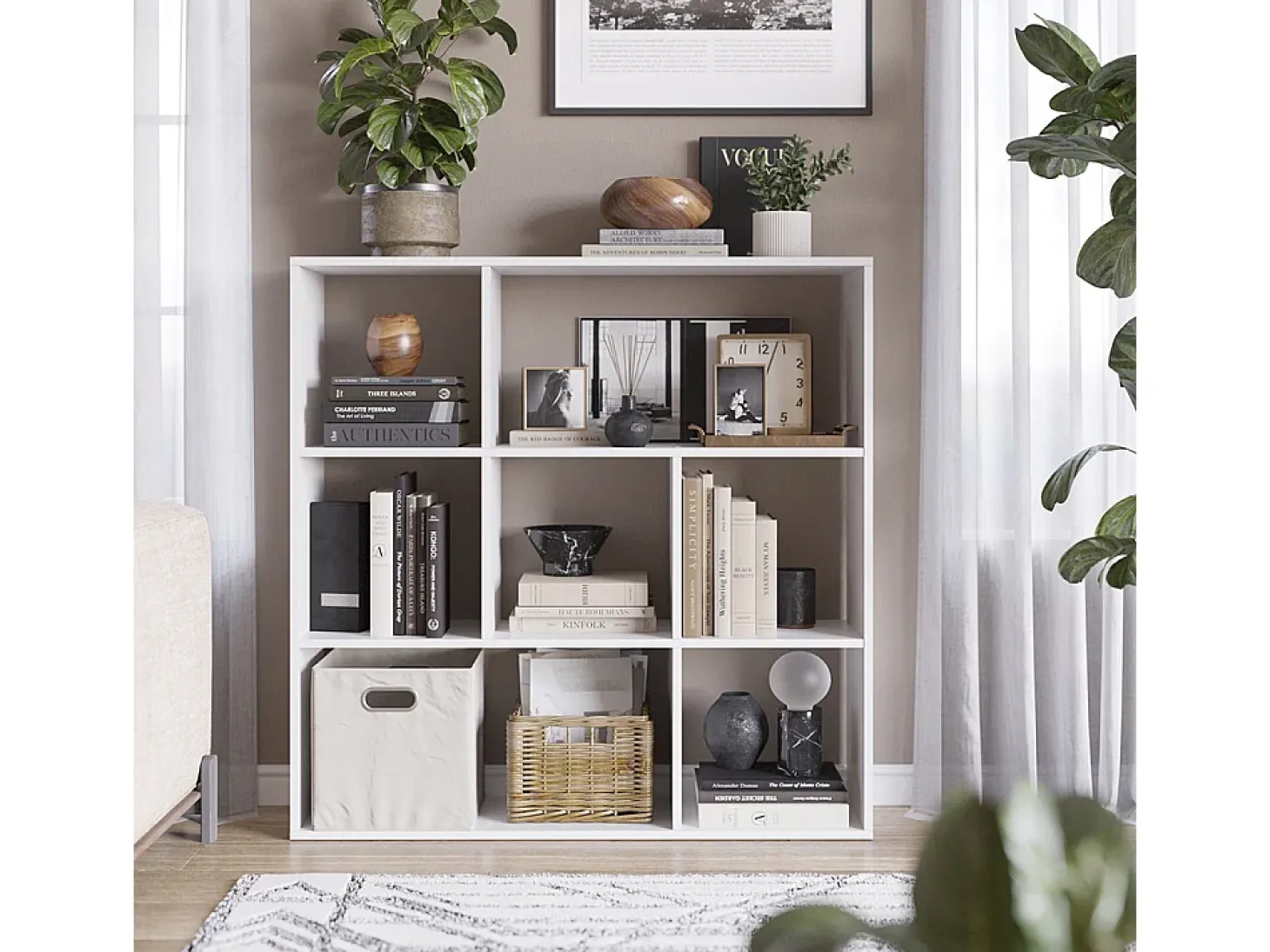 Separador de ambientes blanco 107.2x29x107.8 nove
