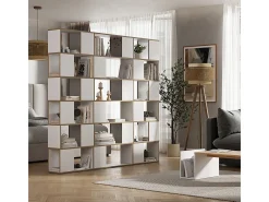 Separador de ambientes blanco/roble 60x24x186 eneos