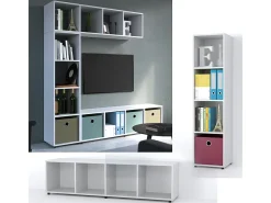 Separador de ambientes blanco 142.5x33x36.2 ludus