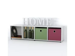 Separador de ambientes blanco 142.5x33x36.2 ludus