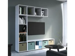 Separador de ambientes blanco 142.5x33x36.2 ludus