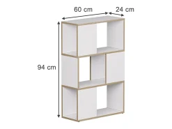 Separador de ambientes blanco/roble 60x24x94 eneos