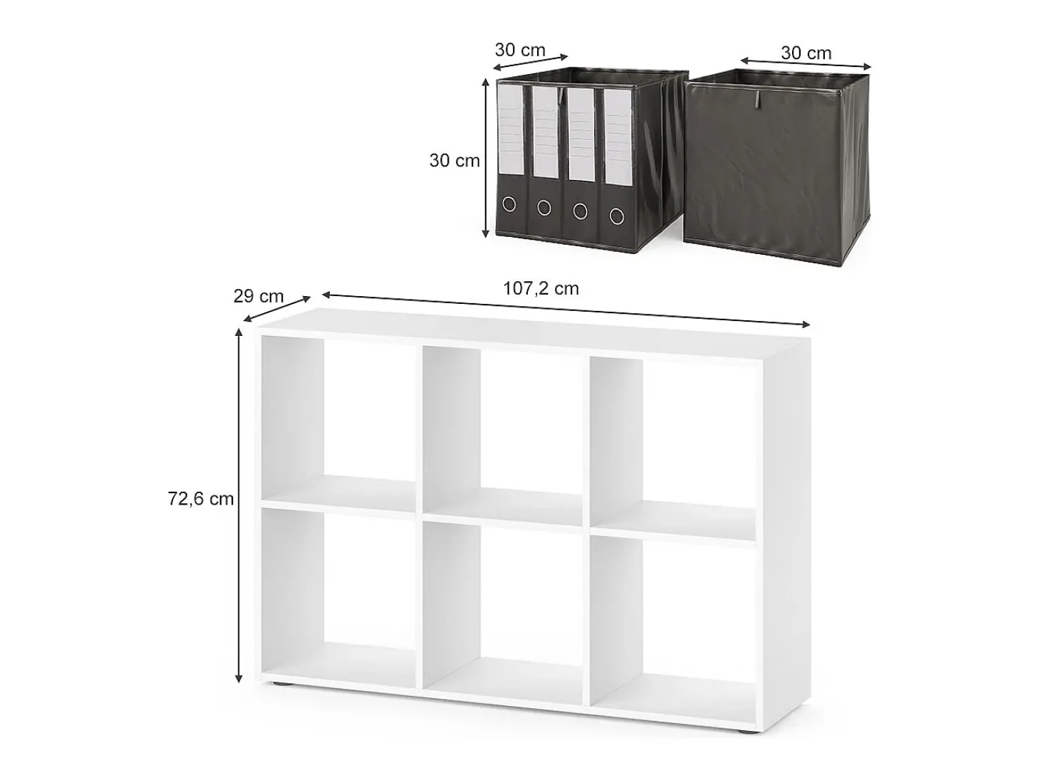 Separador de ambientes blanco 72x29x107.8