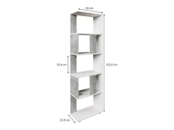 Separador de ambientes hormigón/blanco 45x23.6x162.6