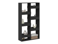 Separador de ambientes madera ingeniería negro 100x33x175 cm