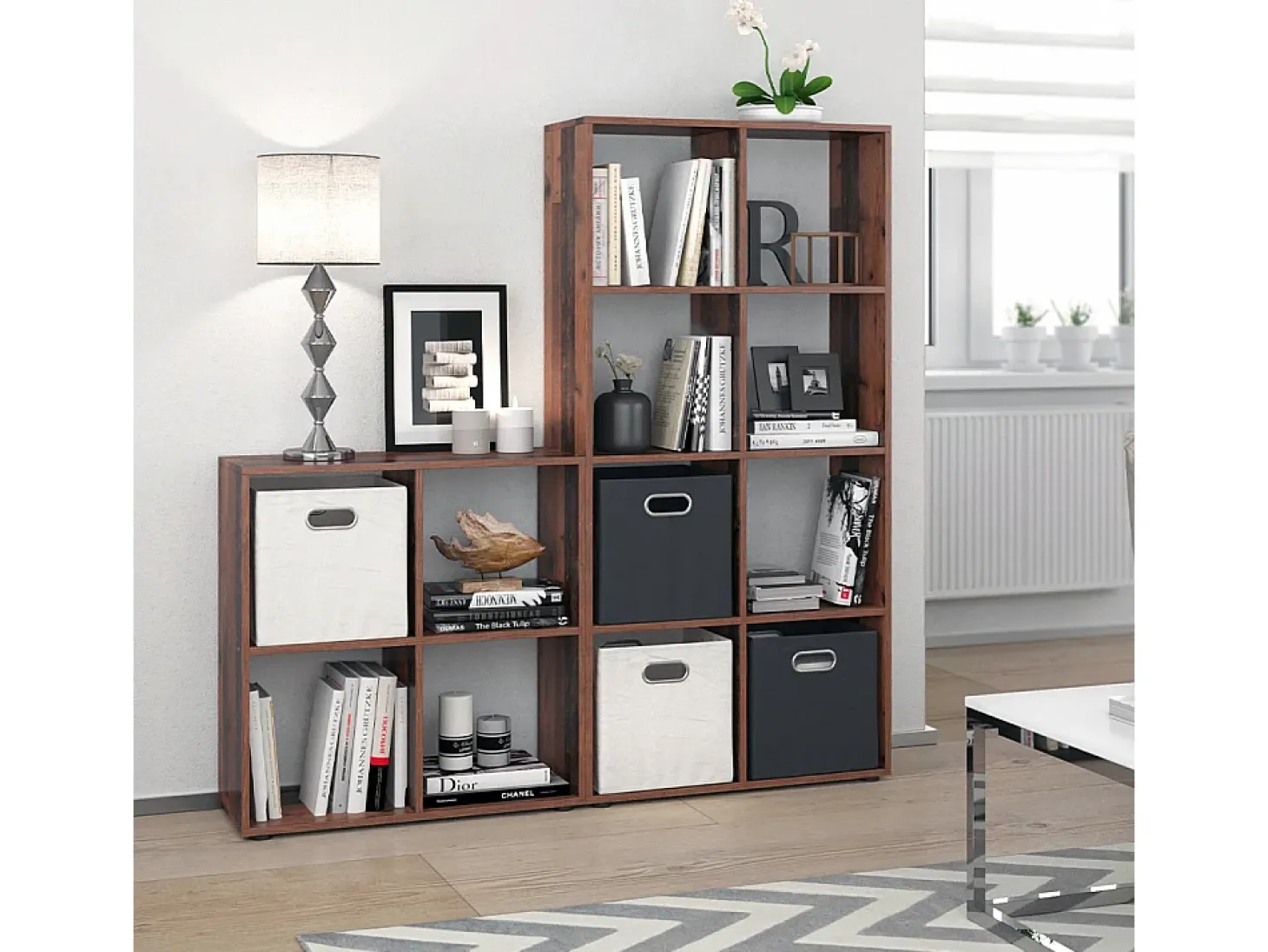 Separador de ambientes madera antigua 143x29x72 scutum